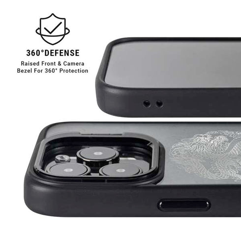 Chinese Black Dragon iPhone 16 Pro Kickstand Case